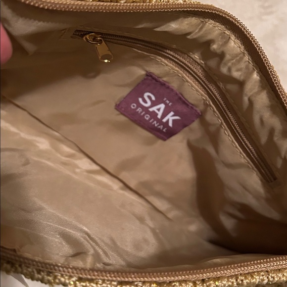 The Sak Christy Ginger Gold Textured Shoulder Hand Bag NWT - Picture 5 of 8